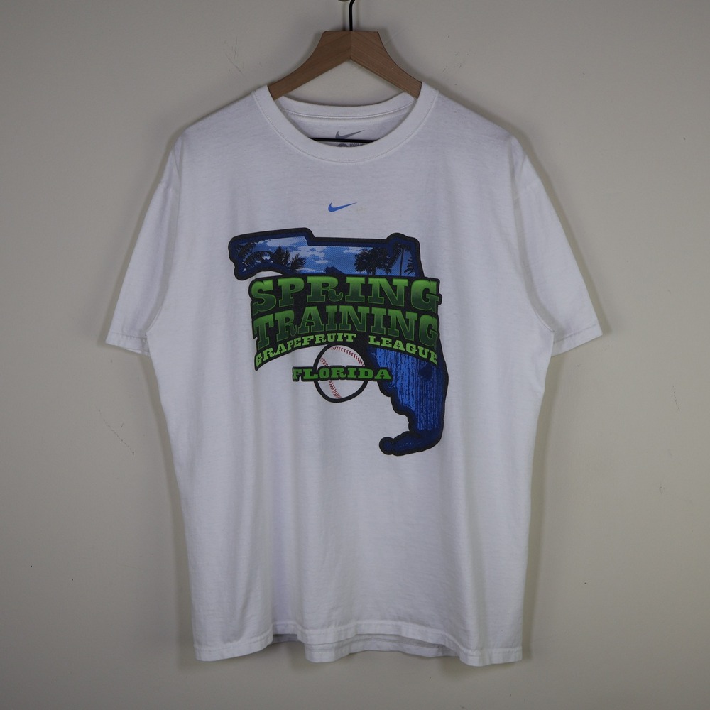 2010 Nike Grapefruit League MLB Spring Training T-Shirt Size L Baseball White
